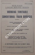 Working Timetable of Conditional trains - Section CU - Crewe, Manchester, Mouldsworth; North Stafford; Dunford, Dore, Briggs Sidings; Godley, Ditton, Allerton, Aintree, Euxton, Diggle, Hebden - 2 Oct 1978 to 13 May 1979 by British Railways London Midland Region